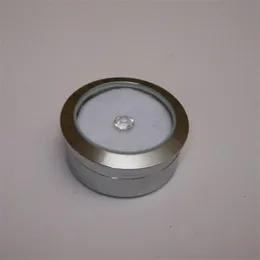 Cały okrągłe okrągłe diamentowe pudełko na wyświetlacze drobne ze stali nierdzewnej metalowej kamieni szlachetki Diamentowe biżuterię 3 2 1 5CM299F