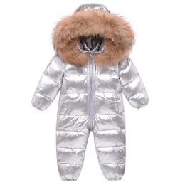 rompers baby rombers snowsuitits -30 degrees روسية شتاء الأطفال ملابس الأطفال ملابس الفتيات أسفل سترة الأولاد