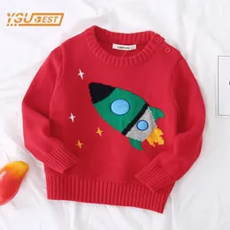 Pullover Christmas Kids Boy Boys Girls Long Sleeve Cartoon Rocket Rocket Pullover Subsiter Disual Autumn Baby Boy Girl Swegets الأطفال 231005