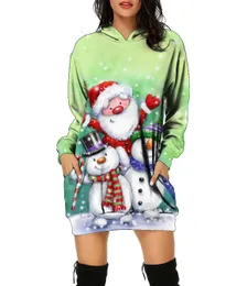 Mulheres Hoodies Moletons Desenhos Animados Papai Noel Imprimir Mulheres Hoodie Inverno Bonito Tops Oversized Feminino Natal Com Capuz Moletom Moda Pulôver 230928