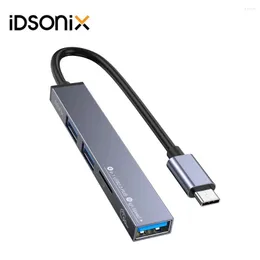 IDsonix 4 In 1 Hub Usb 3.0 Type C Card Insertable Multiport Adapter Docking Station USB3.0 Reading Hubs For Laptop