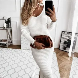 Sweater Dres Knitted Sexy Sweet Fashion Casual Woman Clothes Holiday Clothing Slim Black Dresses Female Robe 211109210d