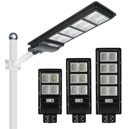 Lâmpada de rua solar led luz pir sensor 80w 120 160 à prova dip65 água ip65 parede jardim ao ar livre paisagem security248m