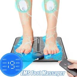 Foot Massager Electric EMS Foot Massage Pad Relief Pain Relax Feet Acupoints Massage Mat Shock Muscle Stimulation Improve Blood Circulation 231006