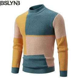 Men's Sweaters High Quality Irregular Patchwork Thick Warm Knitted Pullover Men and Women Casual Loose Male Jumpers 231005