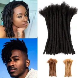 Syntetyczne peruki Dreadlock Human Hair for Menwomen szydełko warkocze Organiczne włosy loc 06 cm faux zamki 231006