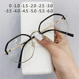 Óculos de sol quadros anti azul miopia glasse homens grande quadro de grandes dimensões prescrição míope 1 0 1 5 2 0 a 6 0 231005