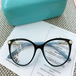 Новейшие изысканные женские очки f2213 в круглой оправе «кошачий глаз» в форме бабочки 5218140, украшение из искусственного жемчуга, итальянская планка по рецепту 347b