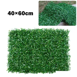 Faux Floral Greenery 40x60cm Artificial Grama Mat Planta Paredes Folhagem Hedge Painéis Cerca Paisagem Para Casa Jardim Decoração Dro Dhh8K