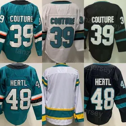 عكس الهوكي الرجعية 48 Tomas Hertl Jersey Man 39 Logan Couture جميعها مخيط لمحبي الرياضة Color Black Green White Away Trepable Pure Cotton Sale