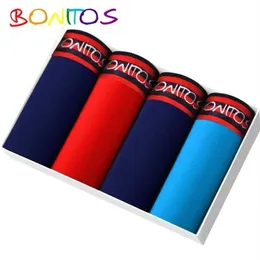 Bonitos Boxer Shorts Men 4 PCs Lot Rouphe para homens Cotton Men calça