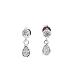 Stud Earrings Sdzstone Brand Design Pear Cut Clear Cubic Zirconia Water For Women