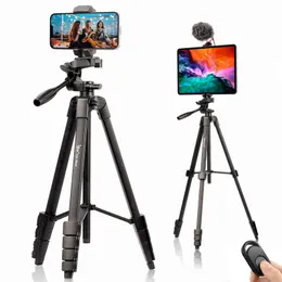 Stative, Telefonstativ, 167 cm, professioneller Videoaufzeichnungskamera-Pografieständer mit Fernbedienung, Tragetasche für iPad Pro 129 Zoll Tablet-Webcam 231006