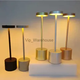 Lampy stołowe LED Lampy stołowe Nowoczesne obiadowe obiadowe stojaki oświetleniowe ładowne przenośne bateria lampa biurka jadalnia wystrój domu YQ231006