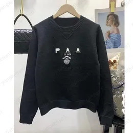 womens sweater autumn trendy long-sleeved tops round neck high-end slim pullover coat designer Graphic Sweater mens women white black thin knit sweaters tops PR-001
