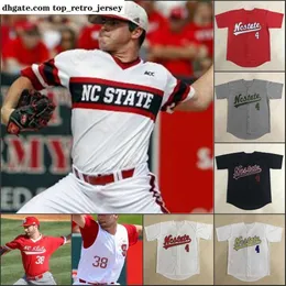 State Wolfpack Wears Custom NCAA NC College Baseball stitched Jerseys any name number 4 Dennis Smith Jr All Sewn Embroidere