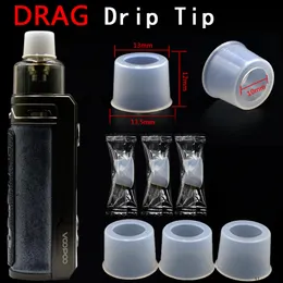 Silicon Drip Tip Silicone Mouthpiece Cover rround Rubber 13mm Test Tips Cap Tester For Drag S Drag X Plus Max 3 Argus Gt PNP Disposable Pen Pods Mod Kit