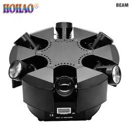 Hohao 2021セールススマート6ヘッド10W LED移動ヘッドビームレーザーライトRGBW 4IN1高輝度水平X軸無限回転