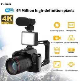 Camcorders WiFi Digital HD Video Camera 4K كاميرا الفيديو الاحترافية لدفق VLOG Recorder 16x Timelapse Webcam Stabilizer CAM 231006