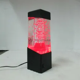 مصابيح الجدول Dropsship LED قناديل البحر الليلية ضوء الخزان النمط المائي مصباح المصباح الحسية التوحد LAVA LED LED DESK LAMP Home DCOR USB Power YQ231006