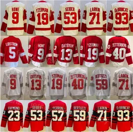 Reverse Hockey 23 Lucas Raymond Jersey 57 David Perron 93 Alex Debrincat 53 Moritz Seider 59 Tyler Bertuzzi 71 Dylan Larkin 40 Henrik Zetterberg 91 Sergei Fedorov