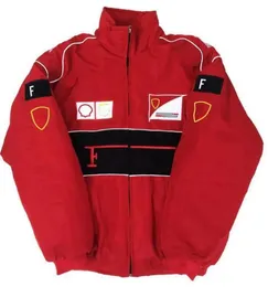 Tuta da gara F1 Autunno/Inverno Giacca imbottita in cotone ricamato con logo per auto Giacche ricamate complete Giacche da motociclista retrò stile college hk