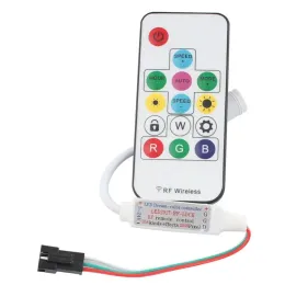 Controladores 14Key Controle Remoto Sem Fio WS2811 WS2812 Controlador Sp103E RGB Strip Light 5V 12V LED WS2812B LL
