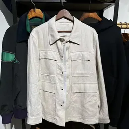 Męskie kurtki SS Vintage Kieszanki ciepłe kurtki Lapel For Men Ubrania Y2K Streetwear Odzież Techwear Windbreaker Traf High Street 231005