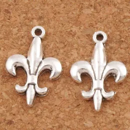 300pcs lot iris fleur-de-lis flower marms pendants 12 5x18 7mm 골동품 실버 매력 보석 DIY L387265U