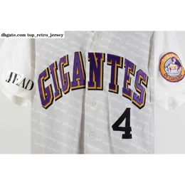 Nya högskolor bär Gigantes de Carolina Puerto Rican Winter Ball Jersey 100% sömda anpassade baseballtröjor Namn Ett nummer s-