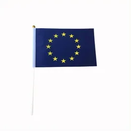 Bandiera dell'Unione Europea 14 x 21 cm striscione piccolo 100 PZ LOT253O