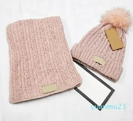 Sciarpa invernale Elegante moda palla di pelo caldo berretto lavorato a maglia cappelli all'aperto ragazze ragazzi bambini morbido carino