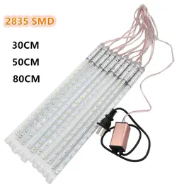 10pcs مجموعة مقاومة للماء الزخرفية أنبوب المطر دش أنبوب 2835 SMD LED سلسلة الضوء 30 سم 50 سم