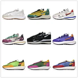 Mens Women Vaporwaffle Waffle Shoes Black White Nylon Royal Fuchsia Villain Red Tour Yellow Pale Ivory LDWaffle Sneakers