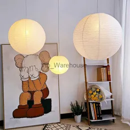 Table Lamps Japanese Modern Noguchi Yong Pendant Light LED Akari Rice Paper Hanging Lamp E27 Wabi-sabi Ceiling Chandelier Home Restaurant YQ231006