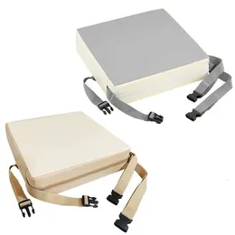 Rehausseur De Chaise Repas Réglable Avec Coussin PU – Siège Portable Bébé Enfant Gris, Harnais Sécurité
