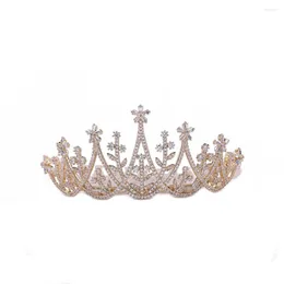 Hair Clips TIRIM Luxury Small Princess Crown Crystal Tiaras Party Favors For Women Girls Toddler Combs Clip Accessories Cubic Zircon