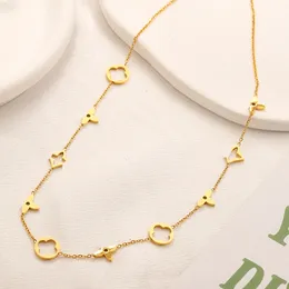 18k banhado a ouro trevo colar novo designer de jóias femininas outono boutique charme pingente colar de aço inoxidável presente de luxo sem desbotamento colar