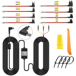 Linia samochodowa 24 -godzinna monitorowanie parkowania Zestaw HardWire ACC Kabel ładujący od 12 V do 5 V dla deski rozdzielczej kamera DVR Rejestrator DVR