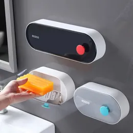 石鹸料理ecoco wallmounted lid drain Soap Holder Storage Boxバスルームシャワーソープホルダークリエイティブバスルームアクセサリー231005