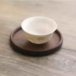 Neue Holz Untersetzer Runde Quadrat Natürliche Buche Holz Schwarz Walnuss Tasse Matte Kaffee Kappen Untersetzer Schüssel Platten Tisch Ware Isolierung werkzeuge LJJP496