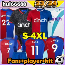 S-4XL CRYSTAL 23/24 OLISE Futebol Jerseys 2023 2024 PALACE ZAHA EZE J.AYEW Away maillots de foot BENTEKE MILIVOJEVIC MATETA ANDERSEN GALLAGHER Camisas de futebol em casa