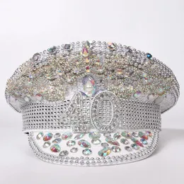 Berretti Strass Donna Sposa Cappello militare Signora Sergente Cappello da sposa Gallina Cappello Festival Capitano Compleanno Parte Cappello Può personalizzare 231005