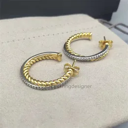 Drahtohrringe Versand Designer kostenloser Schmuck Bijoux Frau Modeohrring Twisted Hsc Luxus Gold Hakenschnalle Ohrringe aus Sterlingsilber 14k gelb plattiert T4IL