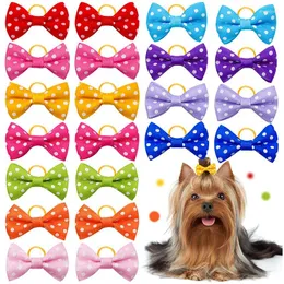 Hundkläder 10/20/30 st Cat Hair Bows Bowknot Pet Headwear Puppy Kitten Grooming Accessories Gummiband Leverantör