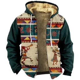 Herren-Daunenparkas, Reißverschluss, Kapuzenpullover, langärmelig, verdickter Wintermantel, 3D-Drucke, lässige Streetwear-Jacke 231005