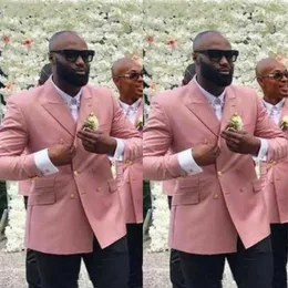 Ternos masculinos blazers blush rosa magro homens casamento smoking para padrinho duplo breasted africano blazer fino ajuste moda desg2349
