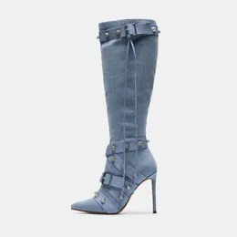 Boot s Autumn and Winter European American Style Rivet Motorcycle Sexy Nightclub Spicy Girl Zipper 231006