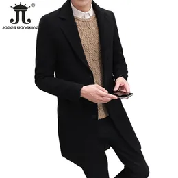 Men's Wool Blends Winter Woolen Coat Men Leisure Long Sections Woolen Coats Mens Pure Color Casual Fashion Jackets / Casual Men Overcoat 231006