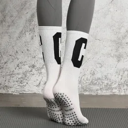 Спортивные носки профессия женщин йога носок длинный антиспункт Quick Dry Cotton Pilates Ladies Dance Ballet for Fitness Gym 231005